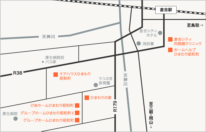 昭和町エリア地図